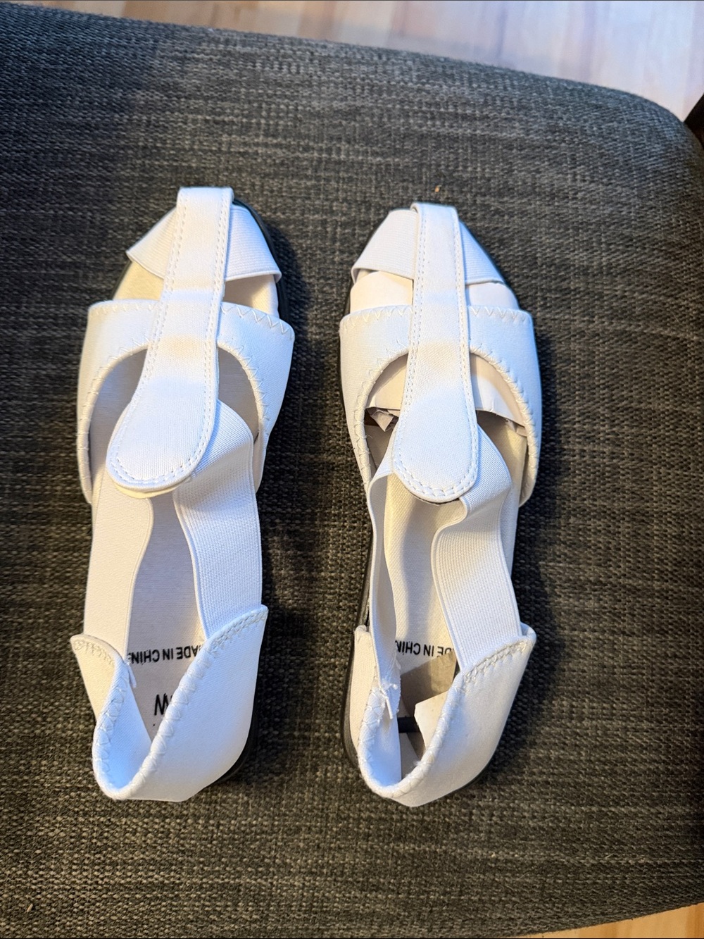 Essentials White Elastic Strap Women's Sandals